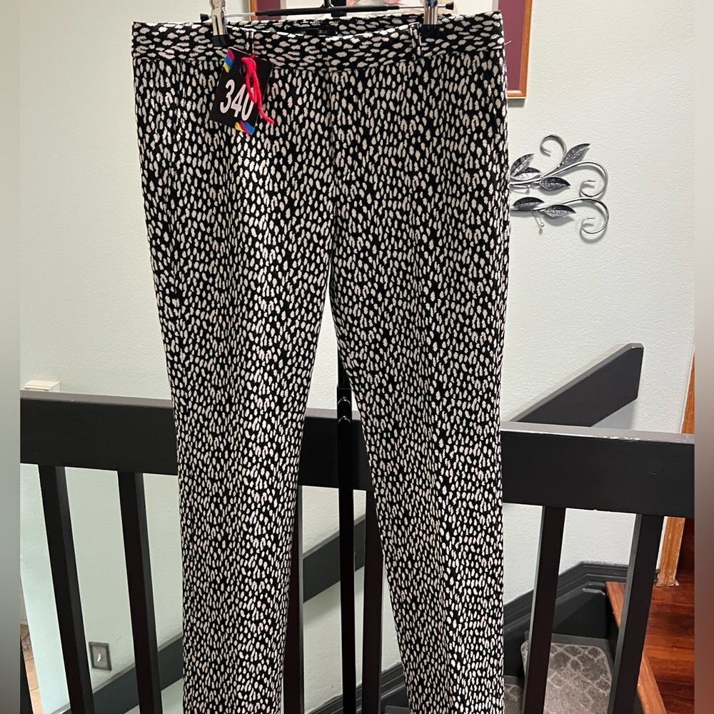 Banana Republic Monochrome Patterned Trousers Lined Inseam 30”. #DP340